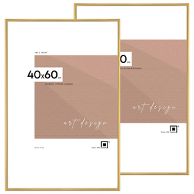 Pakiet 2 szt złotych ramek aluminiowych ROYALL 40x60 cm