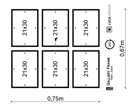 Zestaw brązowych ramek na 6 zdjęć PINIA 3 GF0020