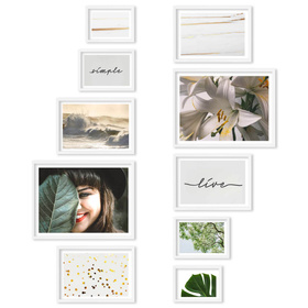 Zestaw białych ramek na 10 zdjęć PINIA 1 GF0039