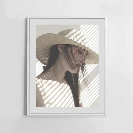 Ramka aluminiowa biała QAL 40x50 cm