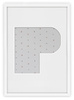 Ramka LITERKA "P" Biała. Ramka z passe partout o rozmiarze 21x30 cm