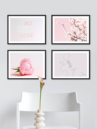 Zestaw czarnych ramek na 4 zdjęcia PINIA 2 GF0015