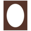 Passe partout 24x30 (18x24) OWAL BRĄZOWE CHOCOLATE - LUCA Q5603