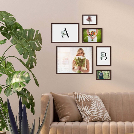 Zestaw brązowych ramek na 6 zdjęć PRESTO 44 GF0010