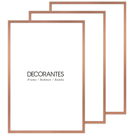 Zestaw ramek na zdjęcia 40x60 cm miedziane 3 ramki