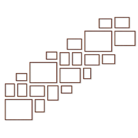 Zestaw brązowych ramek na 21 zdjęć PINIA 3 GF0035 R