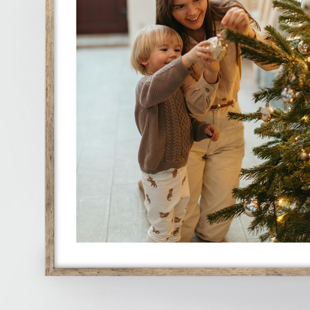 Ramka drewniana FIT 0 w kolorze jasnego drewna 50x70 cm