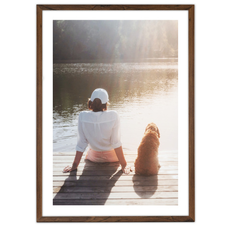 Ramka brązowa HEN 4 50x70 cm