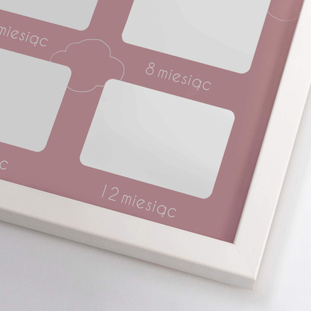 Ramka na zdjęcia MÓJ PIERWSZY ROCZEK - DZIEWCZYNKA. Ramka z passe partout o rozmiarze 21x30 cm