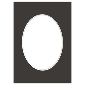 Passe partout 21x30 (15x21) OWAL CZARNE BLACK LUCA Q5801