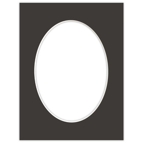 Passe partout 18x24 (13x18) OWAL CZARNE BLACK LUCA Q5801