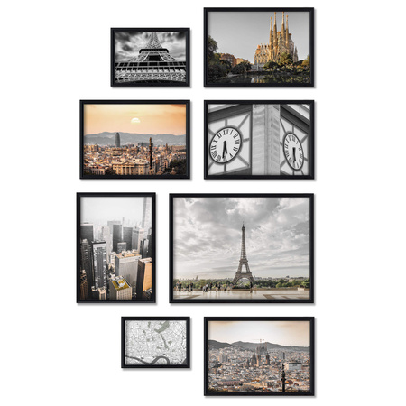 Zestaw czarnych ramek na 16 zdjęć HIT 02 CORNER GF0009