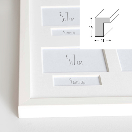 Ramka na zdjęcia kalendarz PIERWSZY ROCZEK DZIECKA - CHŁOPIEC. Ramka z passe partout o rozmiarze 30x40 cm