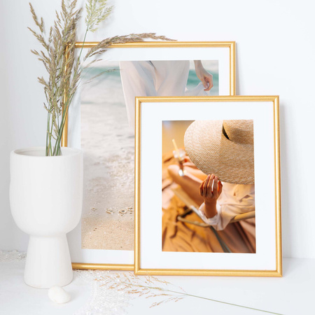 Ramka drewniana DRWC F Z złota 25x25 cm