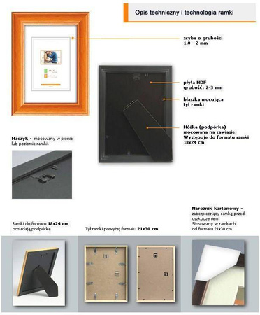 Ramka drewniana DRI S 10 50x60 cm