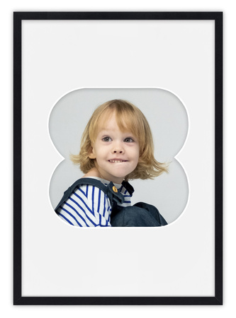 Ramka CYFERKA "8" Czarna. Ramka z passe partout o rozmiarze 21x30 cm