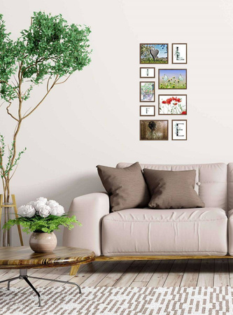 Zestaw brązowych ramek na 9 zdjęć PRESTO 4 GF0004