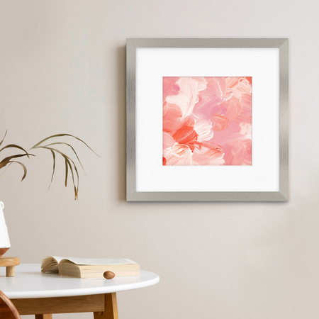 Ramka srebrna HEN PASS S z passe-partout – rozmiar 30x30 cm (okienko 20x20 cm)