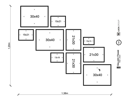 Zestaw brązowych ramek na 10 zdjęć PINIA 3 GF0033 L