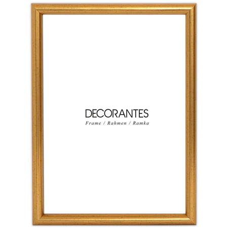 Ramka drewniana DRWC F Z złota 18x24 cm