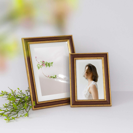 Ramka brązowa ze zdobieniem MIX T 33 13x18 cm