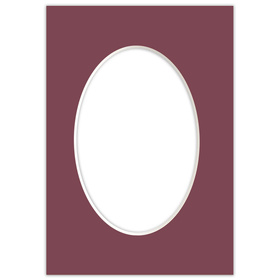 Passe partout 15x21 (10x15) OWAL CZERWONE BORDO - LUCA Q5707