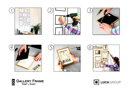 Zestaw białych ramek na 14 zdjęć PINIA 1 GF0042