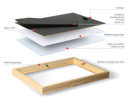 Ramka drewniana DRL E 15 50x60 cm