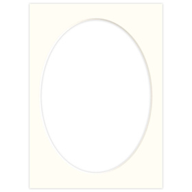 Passe partout 15x21 (13x18) BIAŁY OWAL OFF WHITE  LUCA Q5104