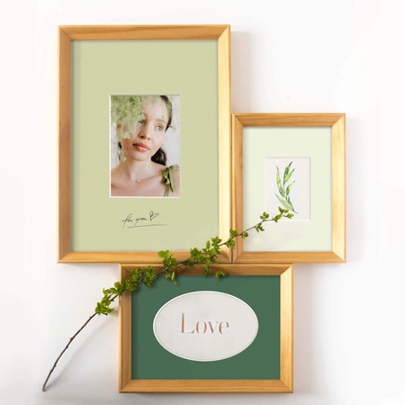 Passe partout 40x50 (30x40) ZIELONE PISTACHIO - LUCA Q5502