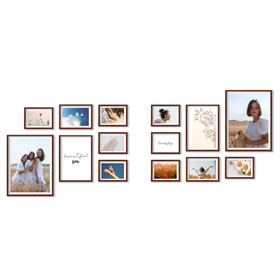 Zestaw brązowych ramek na 14 zdjęć PINIA 3 GF0042