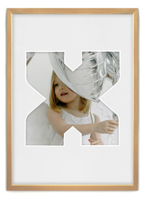 Ramka LITERKA "X" Jasne Drewno. Ramka z passe partout o rozmiarze 21x30 cm