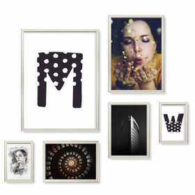 Zestaw srebrnych ramek na 6 zdjęć PRESTO S GF0010