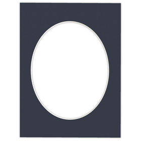 Passe partout  30x40 (24x30) OWAL GRANATOWE NAVY - LUCA Q5403