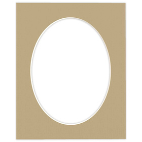 Passe partout 24x30 (18x24) OWAL BEŻOWE TABAC - LUCA Q5209