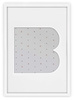 Ramka LITERKA "B" biała - Ramka z passe partout o rozmiarze 21x30 cm