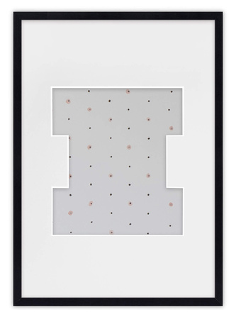 Ramka LITERKA "I" czarna. Ramka z passe partout o rozmiarze 21x30 cm