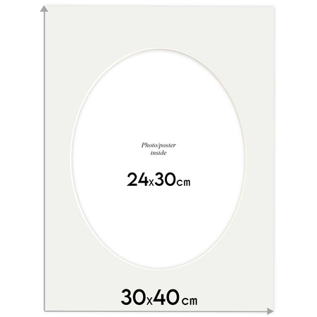 Passe partout 30x40 (24x30) OWAL ZIELONE KHAKI - LUCA Q5503