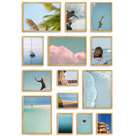 Zestaw złotych ramek na 14 zdjęć PRESTO Z GF0001