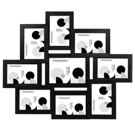 Multirama na 9 zdjęć MULTI HEN 2 ramka na zdjęcia w kolorze czarnym