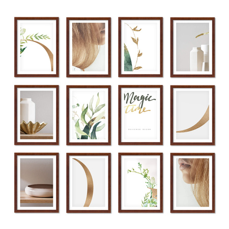 Zestaw brązowych ramek na 12 zdjęć PINIA 3 GF0019