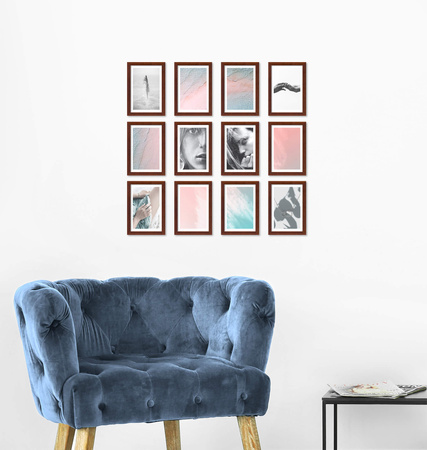 Zestaw brązowych ramek na 12 zdjęć PINIA 3 GF0026