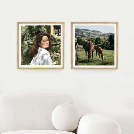 Ramka na zdjęcia 50x50 cm w dębowym kolorze FDM 02 kwadratowa