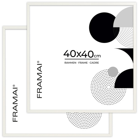 Ramka biała FDM 1 40x40 cm