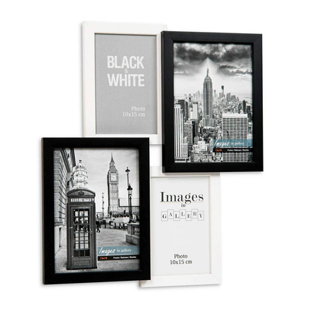 Multirama MULTI BLACK AND WHITE 42 ramka na 4 zdjęcia