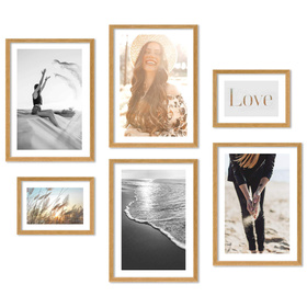 Zestaw naturalnych ramek na 6 zdjęć PINIA 00 GF0047