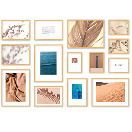 Zestaw naturanych ramek na 14 zdjęć PINIA 0 GF0001