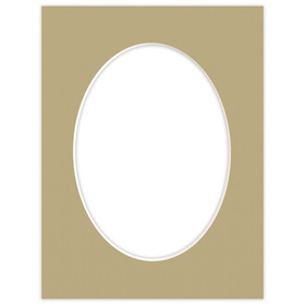 Passe partout 18x24 (13x18) OWAL BEŻOWE TABAC - LUCA Q5209