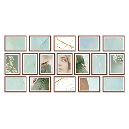 Zestaw brązowych ramek na 17 zdjęć PINIA 3 GF0028