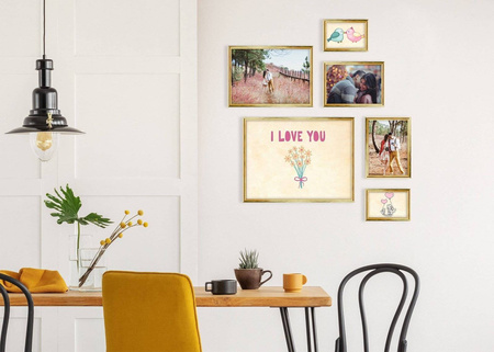 Zestaw złotych ramek na 6 zdjęć HIT 1 Z GF0010